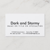 暗く、嵐 名刺 (裏面)