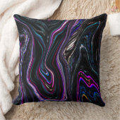 暗さで色が詰まった不規則な曲線 クッション (ブランケット)