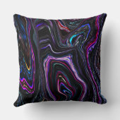 暗さで色が詰まった不規則な曲線 クッション (裏面)