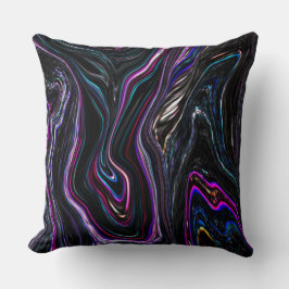 暗さで色が詰まった不規則な曲線 クッション