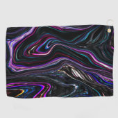 暗さで色が詰まった不規則な曲線 ゴルフタオル (横)