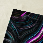 暗さで色が詰まった不規則な曲線 ビーチタオル (インサイチュ)