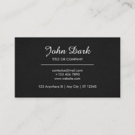 暗はっきりしたくエレガント 名刺