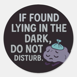 暗もしい中に横たわって見つかった邪魔しない ラウンドシール