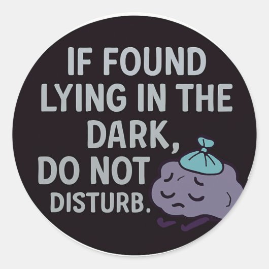 暗もしい中に横たわって見つかった邪魔しない ラウンドシール (正面)