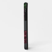 暗エレガントいフローラバラモノグラムI電話ケース Case-Mate iPhoneケース (裏面/左)