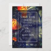 暗エレガントいフローラ結婚の セーブザデート (正面)