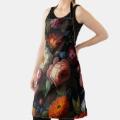 暗エレガントい不機嫌なヴィンテージ花模様 エプロン (インサイチュ)