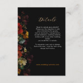 暗エレガントい気の結婚多い花の詳細 エンクロージャーカード (正面)