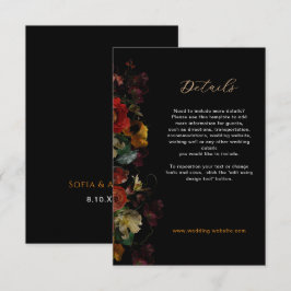 暗エレガントい気の結婚多い花の詳細 エンクロージャーカード