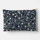 暗エレガントい背景にデイジーの花の模様 アクセサリーポーチ (裏面)