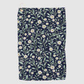 暗エレガントい背景にデイジーの花の模様 ゴルフタオル (正面)