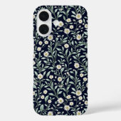 暗エレガントい背景にデイジーの花の模様 Case-Mate iPhoneケース (裏面)