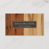 暗エレガントく明るい木目 名刺 (正面)