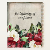 暗エレガントグランジ赤フローラ結婚ゴシック プランナー手帳 (裏面)