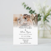 暗エレガントシンプル色フォト結婚式招待状 (スタンド正面)