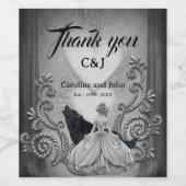 暗エレガントデザイン ワインラベル (シングルラベル)