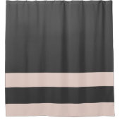 暗エレガントモダンスタイリッシュ色の木炭グレーとピンク シャワーカーテン (正面)