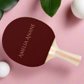 暗エレガントユニーク色と赤面ピンクのスクリプト 卓球ラケット