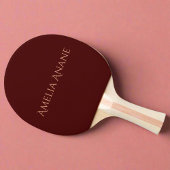 暗エレガントユニーク色と赤面ピンクのスクリプト 卓球ラケット