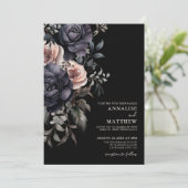 暗エレガント結婚フローラ 招待状 (スタンド正面)