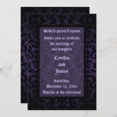 暗エレガント結婚式招待状 招待状 (正面/裏面)