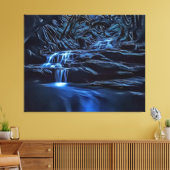 暗エレガント色とムーディーブッシュブルックのフォトアートユニーク, キャンバスプリント (インサイチュ (リビング))