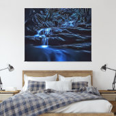 暗エレガント色とムーディーブッシュブルックのフォトアートユニーク, キャンバスプリント (インサイチュ (寝室))