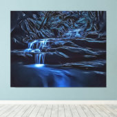 暗エレガント色とムーディーブッシュブルックのフォトアートユニーク, キャンバスプリント (インサイチュ (ウッドフロア))