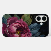 暗エレガント色のピンクフローラの水の色 Case-Mate iPhoneケース (裏面 (横))