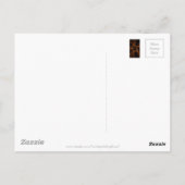 暗エレガント色の万華鏡デザインブラックブラウンスター ポストカード (裏面)