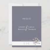 暗エレガント色の写真の書房薄暗い灰色 セーブザデート (正面)