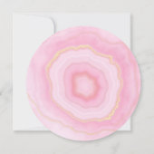 暗エレガント色の水彩金ゴールドピンク瑪瑙 セーブザデート (裏面)