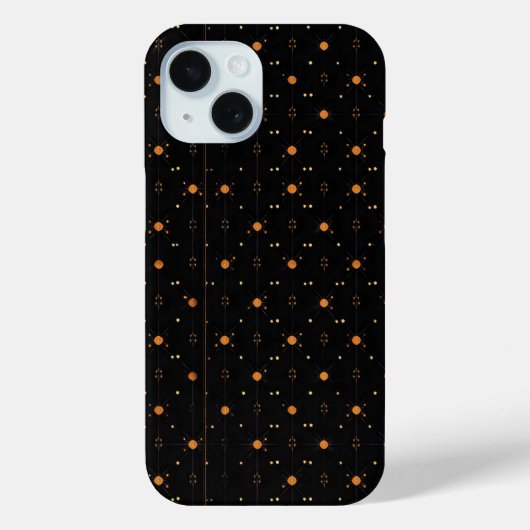 暗エレガント色の黄色いドット Case-Mate iPhoneケース (裏面)