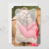 暗エレガント色カスタムの写真結婚書跡 招待状 (裏面)