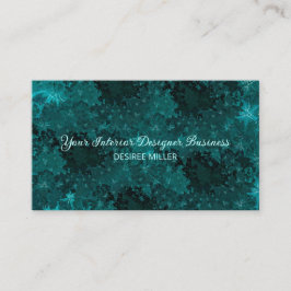 暗エレガント色ティール（緑がかった色）アンティークヴィンテージ水色 名刺