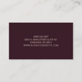 暗エレガント色フローラオン黒 名刺 (裏面)
