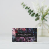 暗エレガント色フローラオン黒 名刺 (スタンド正面)