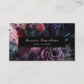 暗エレガント色フローラオン黒 名刺 (正面)