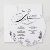 暗エレガント色ワイルドフラワーメニューカード シーズンカード (正面)