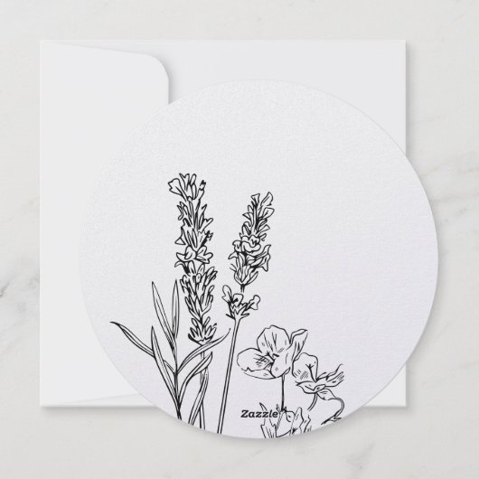 暗エレガント色ワイルドフラワーメニューカード シーズンカード (裏面)