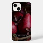 暗エレガント色植物梨iPhoneケース Case-Mate iPhoneケース (裏面)