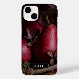 暗エレガント色植物梨iPhoneケース Case-Mate iPhone 14ケース