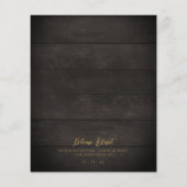 暗エレガント色素朴の灯り結婚のフライ チラシ (裏面)