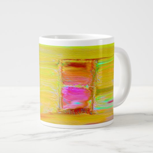 暗エレガント芸術的冬の夜のハッ絵画ト ジャンボコーヒーマグカップ (正面右)