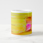 暗エレガント芸術的冬の夜のハッ絵画ト ジャンボコーヒーマグカップ (正面)