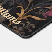 暗カスタム花柄 デスクマット (コーナー)