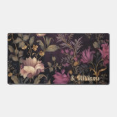 暗カスタム花柄 デスクマット (正面)