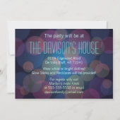 暗カラフルいパーティの招待状 招待状 (裏面)