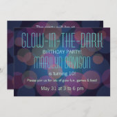 暗カラフルいパーティの招待状 招待状 (正面/裏面)